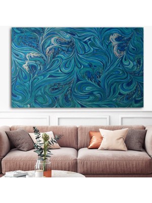 Dev Boyut Ebru Hd Dijital Baskı Yatay Kanvas Tablo Oturma Odası Ofis Salon Yatak Odası Dekor
