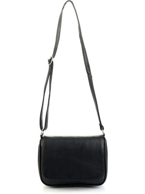 Bambi Siyah Hakiki Deri Kadın Postacı Çanta C06655027603