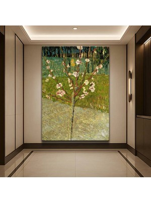 Vincent Van Gogh Çiçek Açan Badem Ağacı Kanvas Tablo Duvar Tablosu Dekoratif Ressam Tablosu