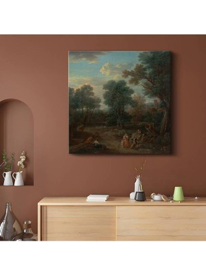 Claude Lorrain Pastoral Kırsal Manzara Sanatı Kanvas Tablo Duvar Tablosu Dekoratif Ressam Tablosu