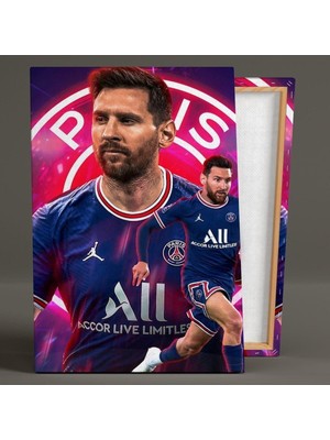 Messi Efsane Futbol Spor Maç Dekor Hd Dijital Baskı Dikey Kanvas Tablo Çocuk Odası Dekor