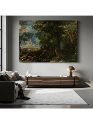 Jacob Van Ruisdael Orman Derinlikleri Doğa Resmi Kanvas Tablo Duvar Tablosu Dekoratif Ressam Tablosu