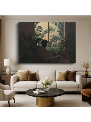 Thomas Saliot Bitki Odası Iç Mekan Botanik Resmi Kanvas Tablo Duvar Tablosu Dekoratif Ressam Tablosu