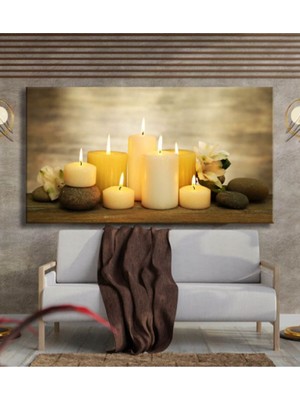Mum Işığı Dekoratif Kanvas Duvar Tablo Hd Dijital Baskı Yatay Kanvas Tablo 7456