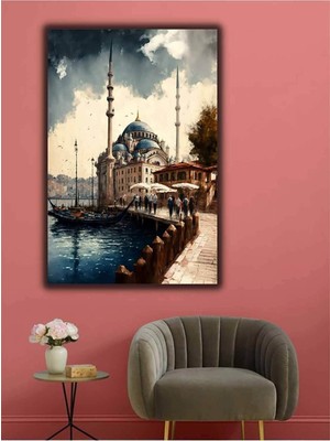 GülsenArt Istanbul Salon Oturma Odası Için Dijital Baskı Tasarım Hd Baskı Kanvas Tablo