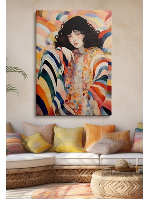 GülsenArt Kanvas Duvar Tablosu Tekli Hd Dijital Baskı Dikeycanvas Tablo Boho Klasik Modern 143