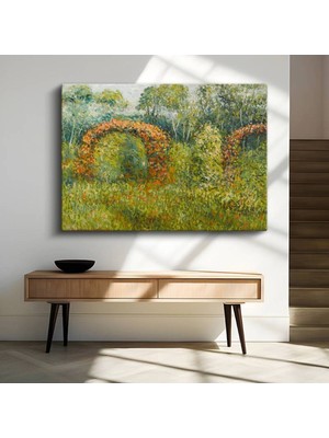 GülsenArt Claude Monet Çiçekli Kemerler Bahçe Manzarası Kanvas Tablo Duvar Tablosu Dekoratif Ressam Tablosu