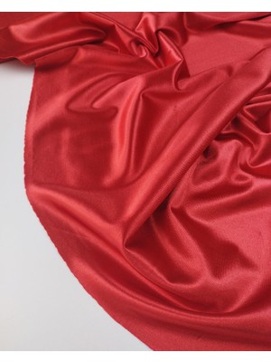 Kumaş Parça Kıpkırmızı Renkte Parlak Jarse En: 150 cm