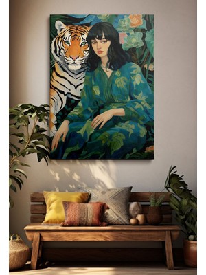 GülsenArt Kanvas Duvar Tablosu Tekli Hd Dijital Baskı Dikey Canvas Tablo Boho Klasik Modern 142