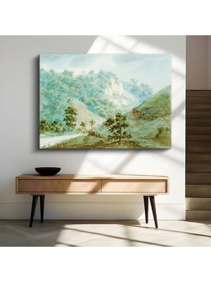 GülsenArt John Constable Dağ Vadisi Doğa Manzarası Kanvas Tablo Duvar Tablosu Dekoratif Ressam Tablosu