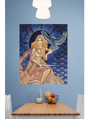 Minerva Goddess Of Wisdom Hd Baskı Kanvas Tablo Hd Dijital Baskı Dikey Kanvas Tablo 512