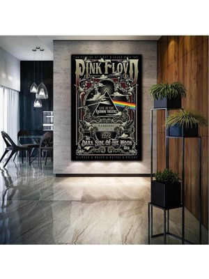 GülsenArt Pink Floyd Poster Müzik Sanat Rock Hd Dijital Dikey Dekoratif Baskı Kanvas Tablo AR030157