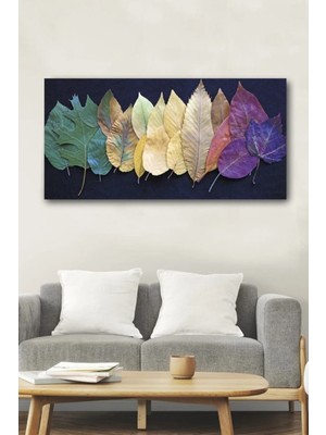 GülsenArt Ağaç Yaprakları Doğa Temalı Hd Baskı Kanvas Tablo Hd Dijital Baskı Yatay Panoramik Kanvas Tablo