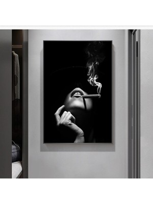 Dekoratif Black Beauty Hd Dijital Baskı Dikey Kanvas Tablo Yatak Odası Salon Ofis Dekoru