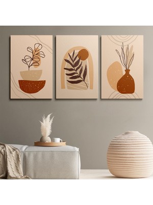 GülsenArt 3'lü Set Kanvas Duvar Hd Dijital Baskı Dikey Tablosu Canvas Tablo Boho Klasik Modern Eu 190