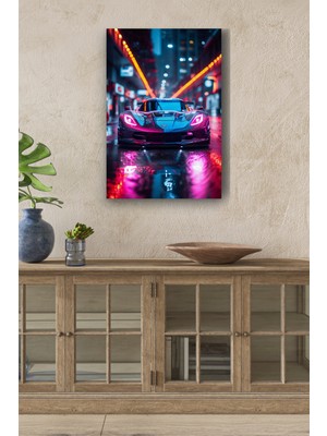 Modern Lüks Detaylı Dekoratif Araba Yağlı Hd Baskı Kanvas Tablo
