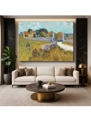 Vincent Van Gogh Arles Çiftlik Evi Kırsal Mimari Kanvas Tablo Duvar Tablosu Dekoratif Ressam Tablosu