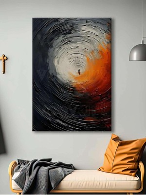 Soyut Derinlik Dekoratif Hd Dijital Baskı Dikey Kanvas Tablo - VOOV2482 Ofis Cafe Dekoru