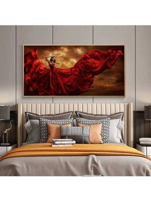 Dekoratif Red & Love Hd Dijital Baskı Yatay Kanvas Tablo Oturma Odası Dekor Salon Işyeri Dekoru