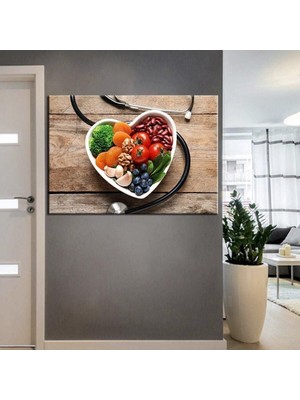 Beslenme Uzmanı ve Diyetisyen Dekorasyon Tabloları Kns-12 Hd Dijital Baskı Yatay Kanvas Tablo 6
