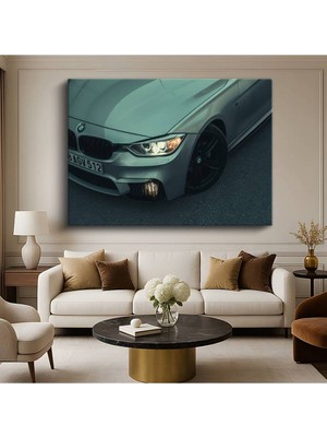 GülsenArt Bmw M3 Ön Farlar Kanvas Tablo Detay Bavyera Sedanı Tablo