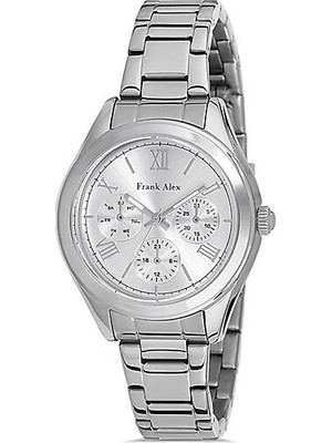 Frank Alex Kadın Kol Saati Gümüş Renk, Gümüş Kadran - Şık Metal Kordon, 2 Yıl Garantili
