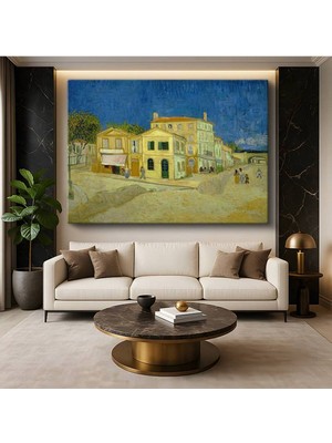 Vincent Van Gogh Arles Sarı Ev Kırsal Mimari Kanvas Tablo Duvar Tablosu Dekoratif Ressam Tablosu