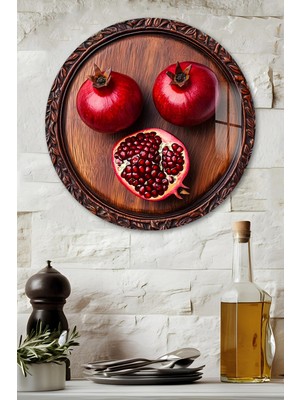 KutuTR 3D Görünümlü Temperli Cam Tablo – Mavi Çiçek Desenli Duvar Süsü Uv Baskı 33X33 CM-CDS118