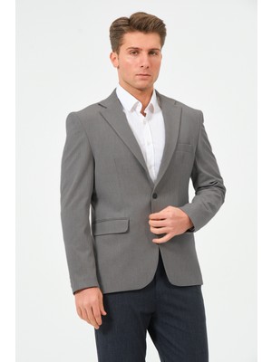 Bonesti Erkek Slim Fit Blazer Ceket Füme