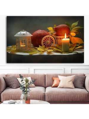 Lüks Kanvas Trend Romantik Mum Hd Dijital Baskı Yatay Kanvas Tablo Ar