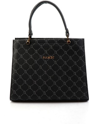 Bambi Siyah Siyah  Kadın El Çantası C06004900651