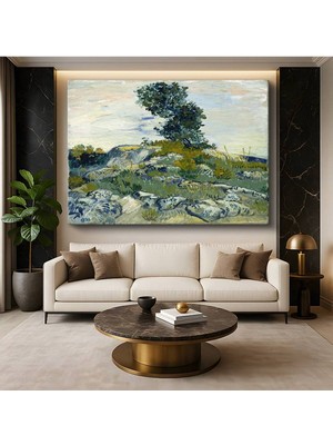 GülsenArt Vincent Van Gogh Kayalık Doğa Manzarası Kanvas Tablo Duvar Tablosu Dekoratif Ressam Tablosu