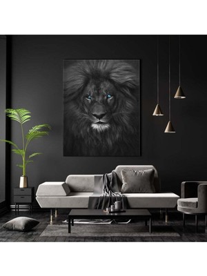 Dekoratif Lion King Hd Dijital Baskı Dikey Kanvas Tablo Oturma Odası Dekoru Ofis Dekor