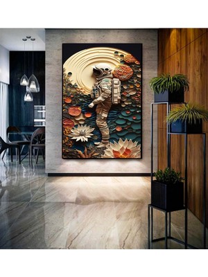 Dekoratif Soyut Sanat Ahşap Hd Baskı Kanvas Tablo Hd Dijital Baskı Dikey Kanvas Tablo 532