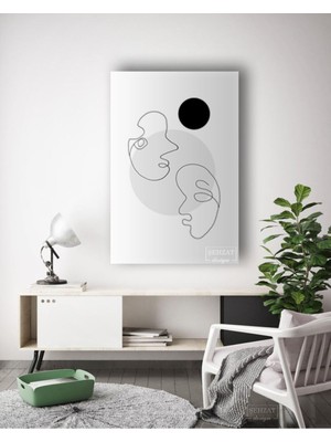 Özel Tasarım Soyut Dekoratif Hd Dijital Baskı Dikey Kanvas Tablo Ofis Oturma Odası Dekoru