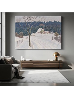 Van Karsen Kış Kar Manzarası Kanvas Tablo Duvar Tablosu Dekoratif Ressam Tablosu