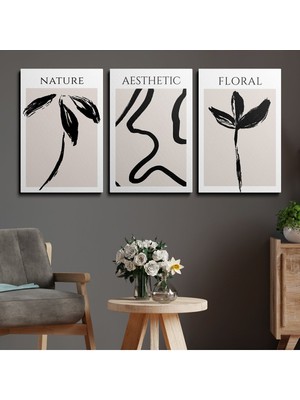 3'lü Set Kanvas Duvar Tablosu Hd Dijital Baskı Dikey Canvas Tablo Boho Klasik Modern Eu 196