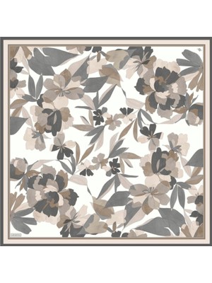 İpekevi Armine Ipek Eşarp 2025 Yaz - 9312-01 Beyaz Twill