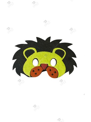 Emach Dizayn Aslan Kral Maske Kaliteli Keçe Hayvan Figürlü Maske