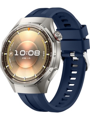 Sneezy Huawei Watch Gt6 Pro 46MM Ile Uyumlu Spor Silikon Metal Tokalı Soft Saat Kordonu