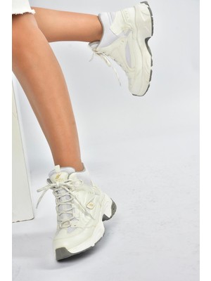 Fox Shoes V312415009 Beyaz Bilekli Spor Ayakkabı Sneakers