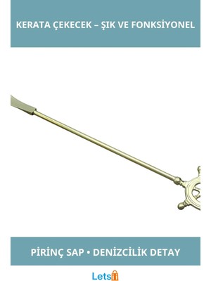 Letsii Şık Ergonomik Dümenli Pirinç Kerata Çekecek