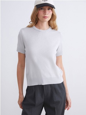 LC Waikiki Yeni Sezon Bisiklet Yaka Kadın Triko KAZAK_8684687855188