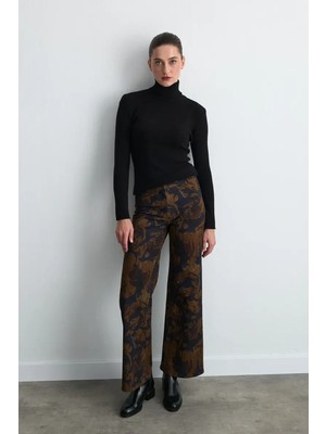 Gusto Anka Koleksiyonu Kanvas Boru Paça Pantolon - Lacivert