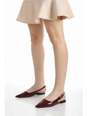 Kazax Ummar Bordo Rugan Babet Ayakkabı