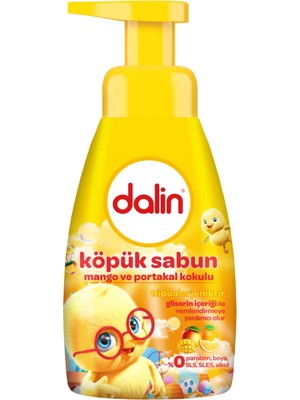 Dalin Mango & Portakal Kokulu Köpük Sabun 200 ml 3 Adet Hipoalerjenik Bebek Banyo Ürünü