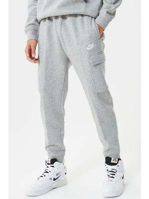 Nike Sportswear Club Fleece Taper Leg Sneaker Length Cargo Pant Erkek Pamuklu Kargo Eşofman Altı Gri