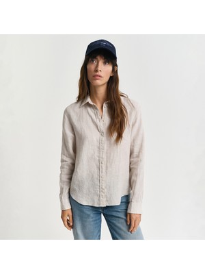 Gant Kadın Bej Regular Fit Klasik Yaka Gömlek