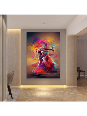Yağlı Boya Görünümlü Boya Görünümlü Balerin Hd Kalite Hd Baskı Dikey Kanvas TABLO/006-E
