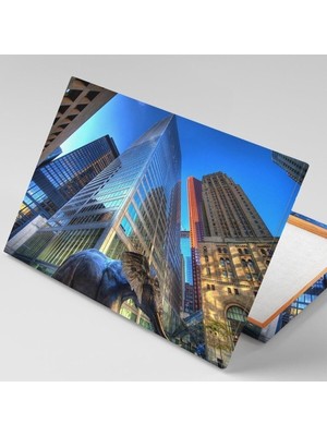Şehir Manzarası Plaza Gökdelen Emlak Inşaat Mimar Ofis Dekor Hd Baskı Yatay Kanvas Tablo